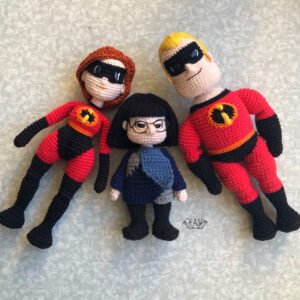 Amigurumis Incríveis - Parte 1 (os pais+Edna) - Receita em PDF
