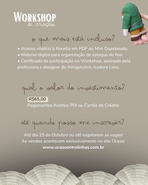 Workshop - Método Ocaso de Criação de Amigurumis - Imagem 4